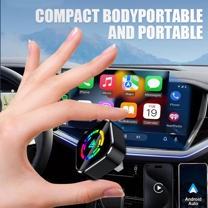 📱60% OFF NOW! 🔥【Plug and Play! Wireless Connection 🔥 2-in-1 Wireless Adapter - iPhone & Android Auto, turn your car into a smart cinema in seconds】