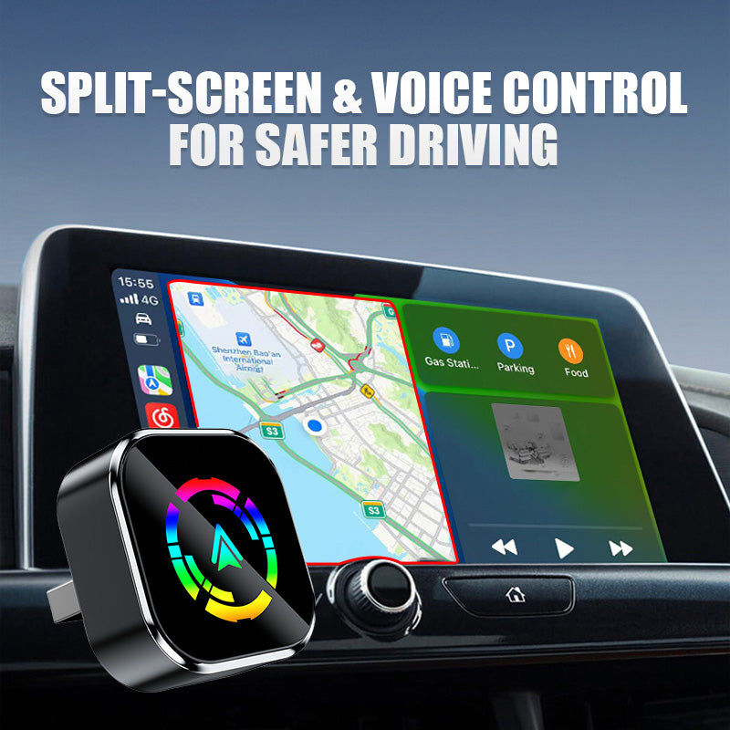📱60% OFF NOW! 🔥【Plug and Play! Wireless Connection 🔥 2-in-1 Wireless Adapter - iPhone & Android Auto, turn your car into a smart cinema in seconds】