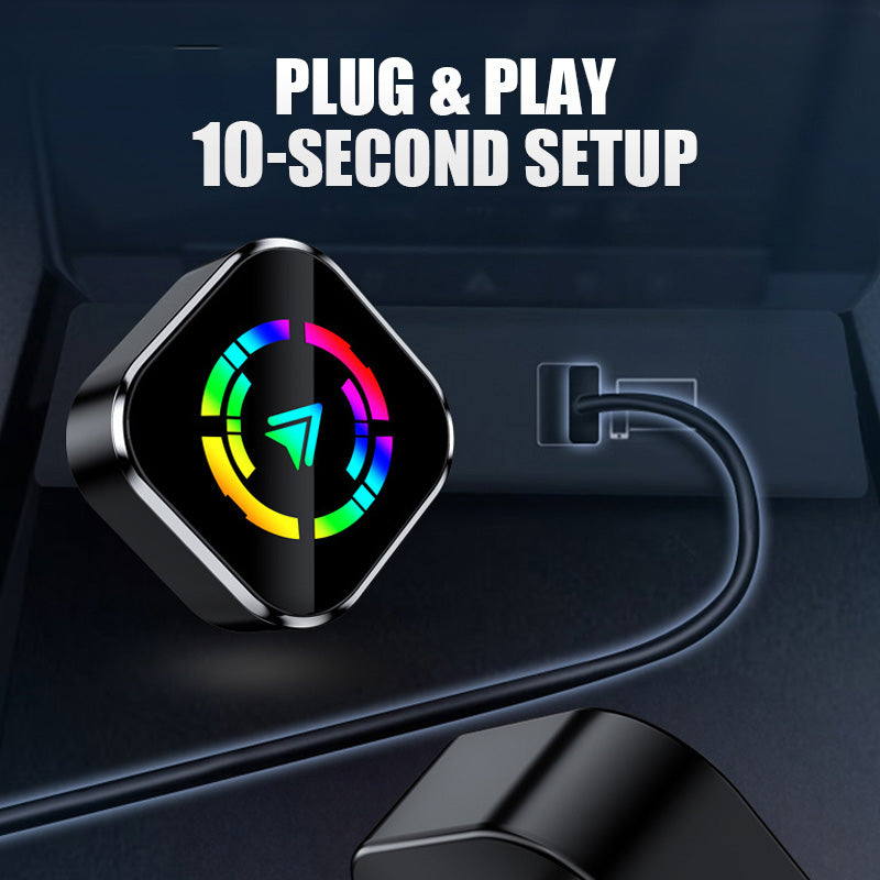 📱60% OFF NOW! 🔥【Plug and Play! Wireless Connection 🔥 2-in-1 Wireless Adapter - iPhone & Android Auto, turn your car into a smart cinema in seconds】