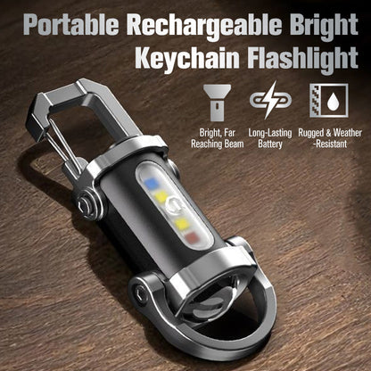 🏆🔥Buy 1 Get 1 Free🎁Portable Rechargeable Bright Keychain Flashlight