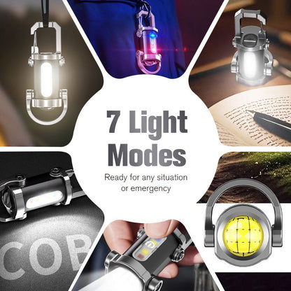 🏆🔥Buy 1 Get 1 Free🎁Portable Rechargeable Bright Keychain Flashlight