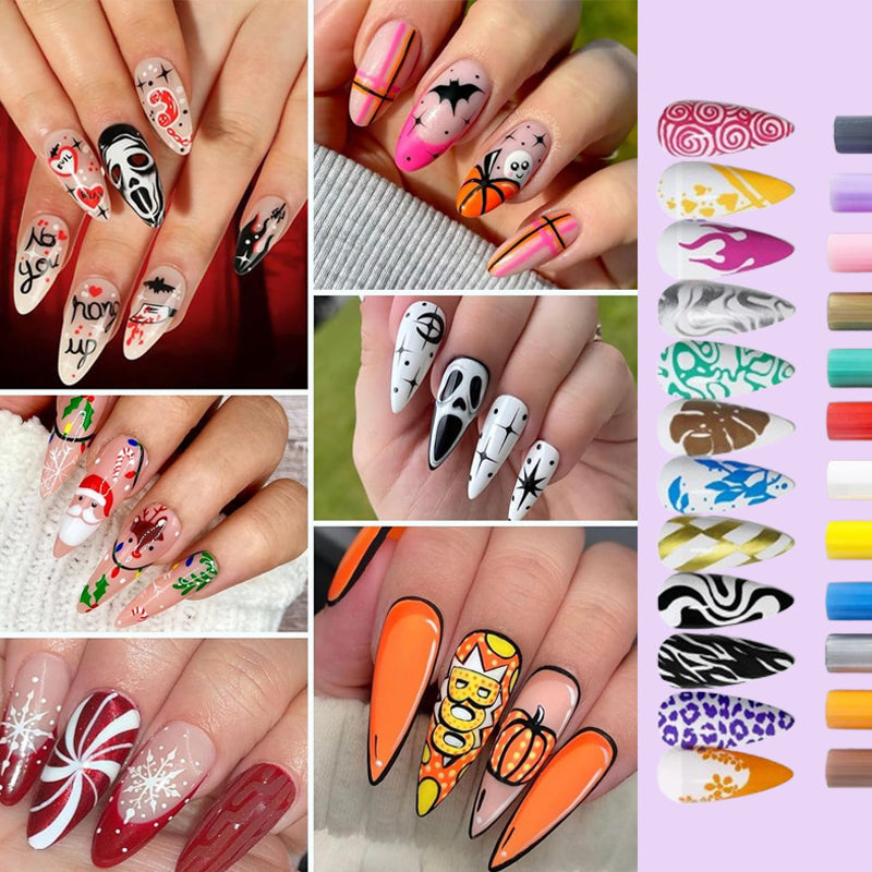 🎁 50% OFF ⏳ 12 Colors Nail Art Pens Set – Create Beautiful & Precise Designs ✨