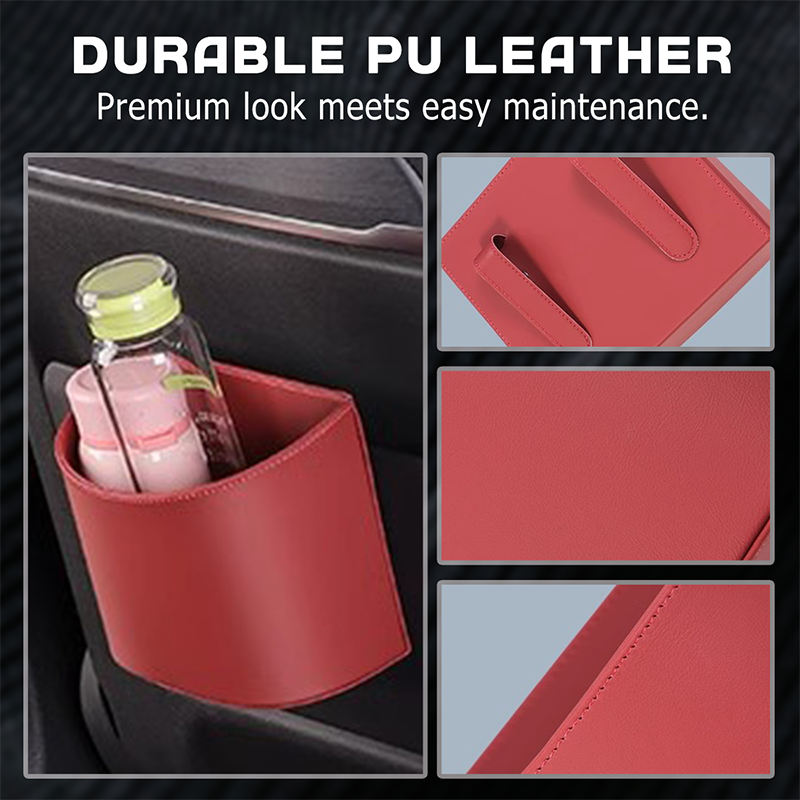⏳Last day for 50% off!💞Over 50,000 units sold! 🚗Genuine leather car door cup holders – Wide opening design for easy access to drinks and mobile phones.