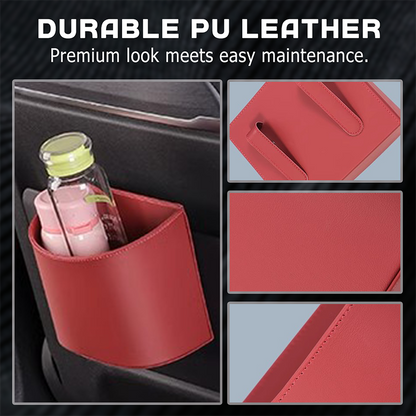 ⏳Last day for 50% off!💞Over 50,000 units sold! 🚗Genuine leather car door cup holders – Wide opening design for easy access to drinks and mobile phones.