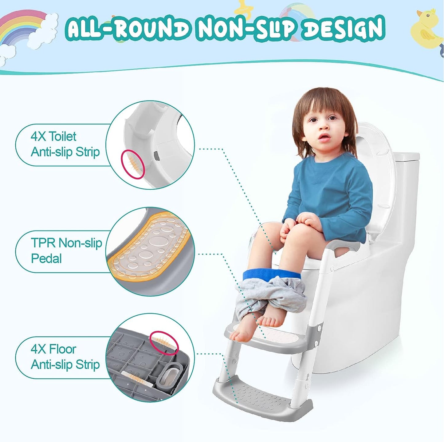 🔥Hot Sale 50% OFF🎁Potty Training Toilet Seat with Ladder