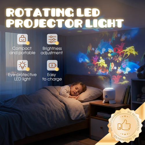🏆 Last Day Special Price ! 🎉Dynamic Rotating LED Projector Light –  Wide Application for Party & Home Decor ✨