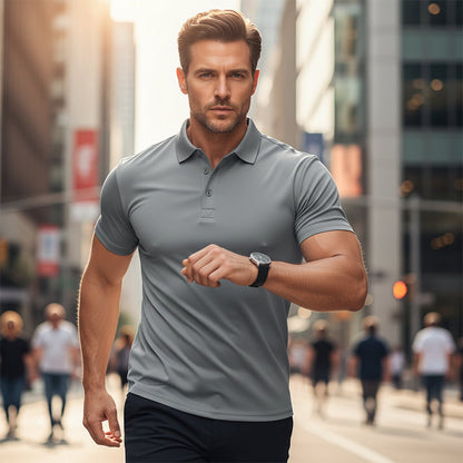 📢📢BIG SALE!!⏰50% OFF!!Men's Quick-Dry Short Sleeve Lapel T-Shirt
