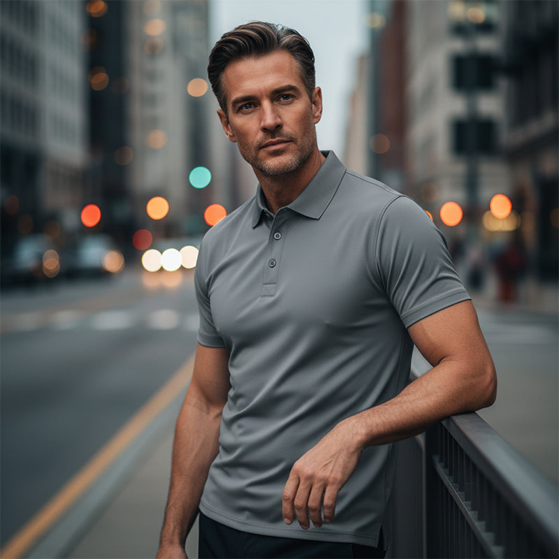 📢📢BIG SALE!!⏰50% OFF!!Men's Quick-Dry Short Sleeve Lapel T-Shirt