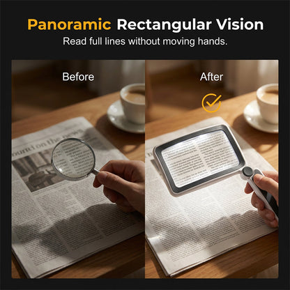 Pocket LED Magnifying Glass Folding Portable Lighted Magnifier for Reading Small Print Elderly