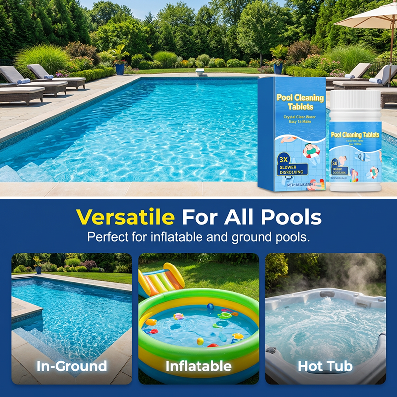 🏊‍♂️Buy one get one free-Pool Cleaning Tablets for Crystal Clear Water