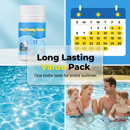 🏊‍♂️Buy one get one free-Pool Cleaning Tablets for Crystal Clear Water