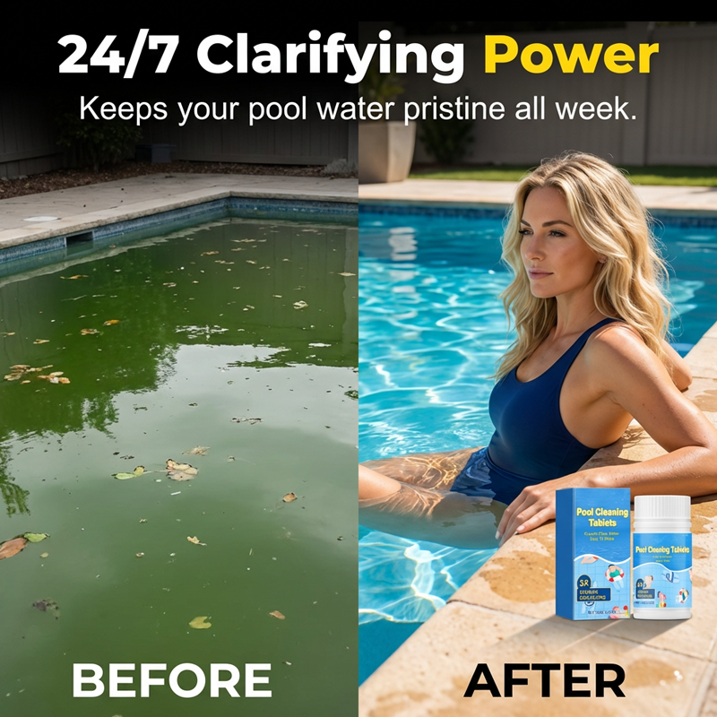 🏊‍♂️Buy one get one free-Pool Cleaning Tablets for Crystal Clear Water