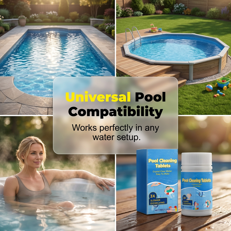 🏊‍♂️Buy one get one free-Pool Cleaning Tablets for Crystal Clear Water