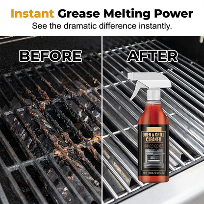 Fast-acting, highly effective grill degreasing spray