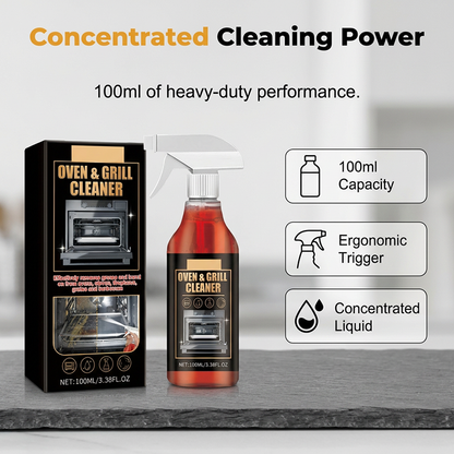 Fast-acting, highly effective grill degreasing spray