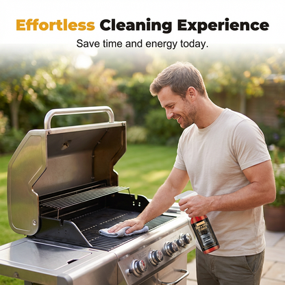 Fast-acting, highly effective grill degreasing spray