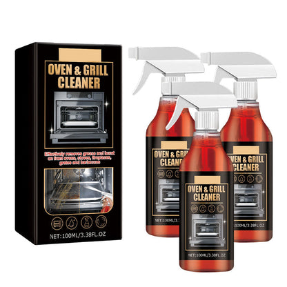 Fast-acting, highly effective grill degreasing spray