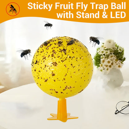 ⏰Buy one get one free🎁 Sticky fruit fly trap ball with stand and LED light