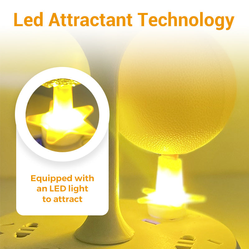 ⏰Buy one get one free🎁 Sticky fruit fly trap ball with stand and LED light