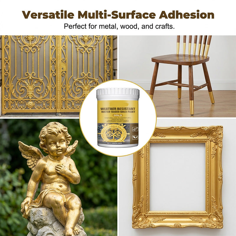 🔥Upcycle old furniture with an elegant gold finish—perfect for bathrooms, gardens, home renovations, and DIY projects.