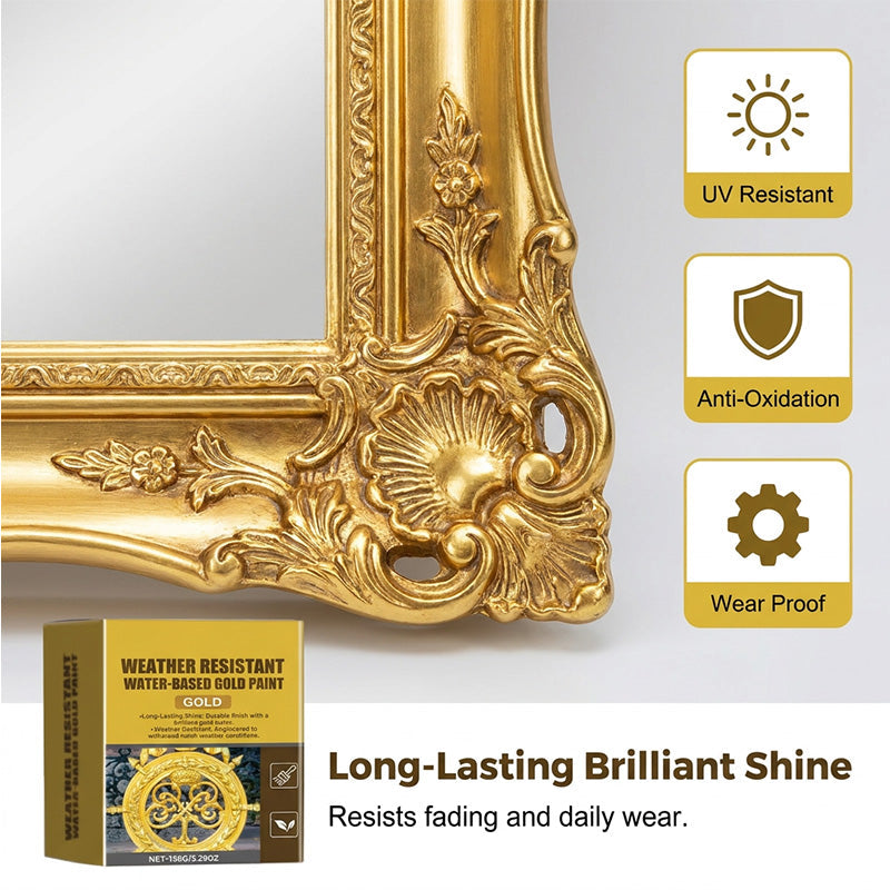 🔥Upcycle old furniture with an elegant gold finish—perfect for bathrooms, gardens, home renovations, and DIY projects.