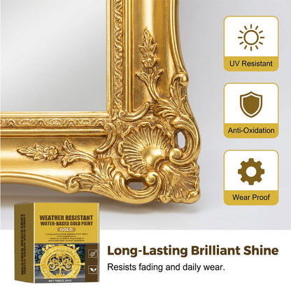 🔥Upcycle old furniture with an elegant gold finish—perfect for bathrooms, gardens, home renovations, and DIY projects.