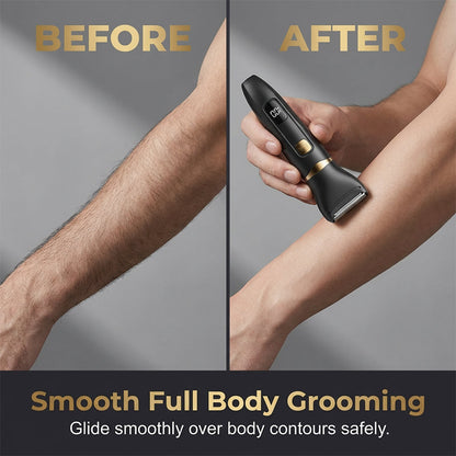 ⏳LIMITED TIME: 50% OFF! 🏆Luxe 3-in-1 Professional Men’s Grooming Set – T-Blade Trimmer, Foil Shaver & Nose Trimmer – With LED Display & USB Rechargeable