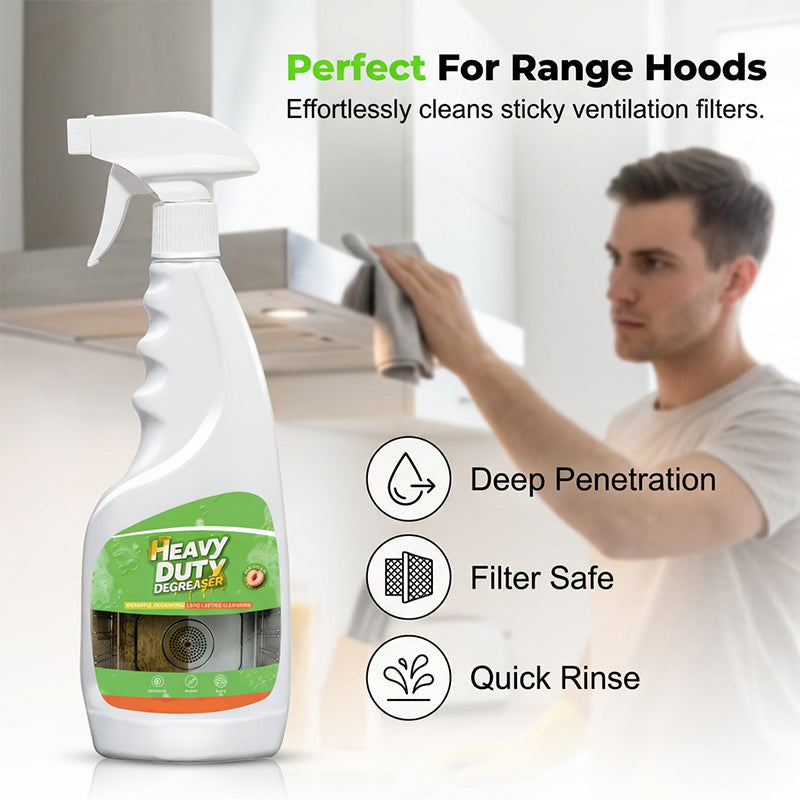 🔥BUY 1 GET 1 FREE🏆Heavy Duty Kitchen Degreaser Spray Powerful Grease Cleaner For Stovetops Ovens Range Hoods Counters And More