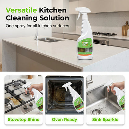 🔥BUY 1 GET 1 FREE🏆Heavy Duty Kitchen Degreaser Spray Powerful Grease Cleaner For Stovetops Ovens Range Hoods Counters And More