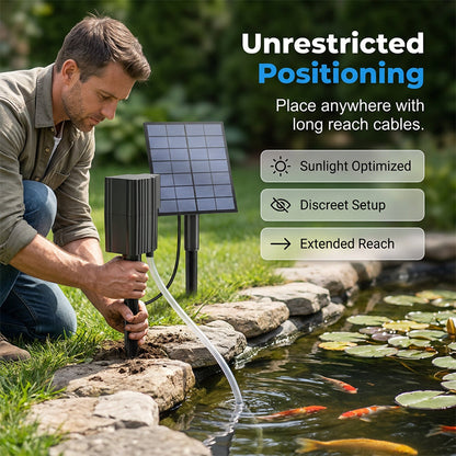 ⏳Recently popular items, 50% off for a limited time! ⏰Solar-powered pond aerator with air pump, easy to install, promotes fish health and keeps water clear🐟