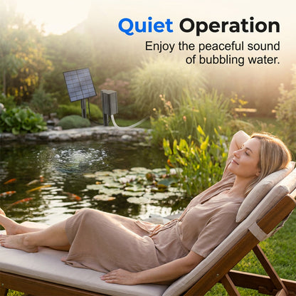 ⏳Recently popular items, 50% off for a limited time! ⏰Solar-powered pond aerator with air pump, easy to install, promotes fish health and keeps water clear🐟