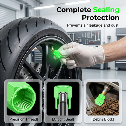 🌟🔩 Luminous Tire Valve Caps – Glow Green/Blue at Night | Universal Size | Dustproof & Rustproof 🛡️