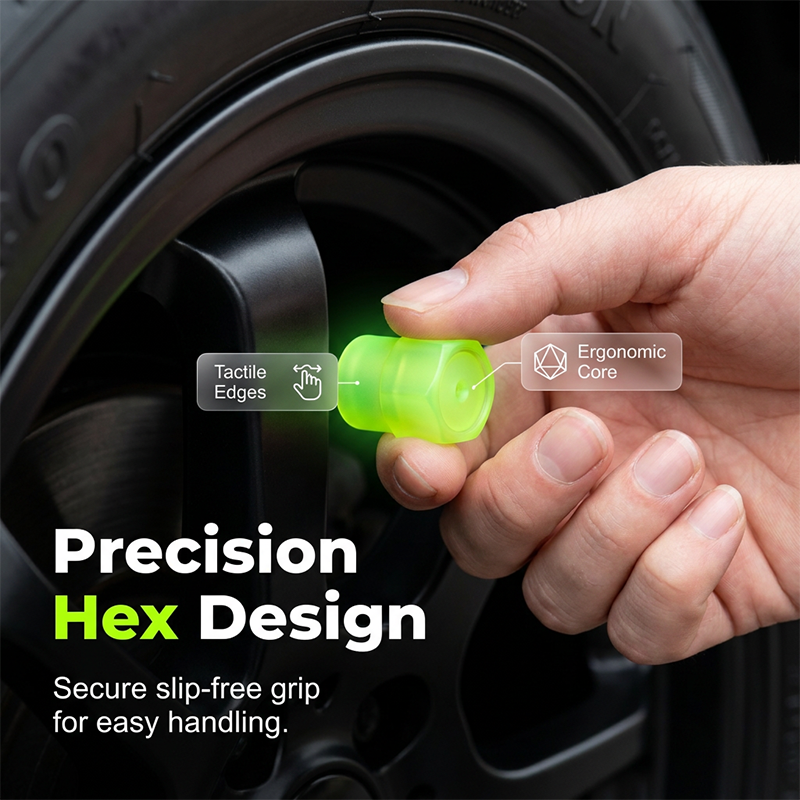 🌟🔩 Luminous Tire Valve Caps – Glow Green/Blue at Night | Universal Size | Dustproof & Rustproof 🛡️