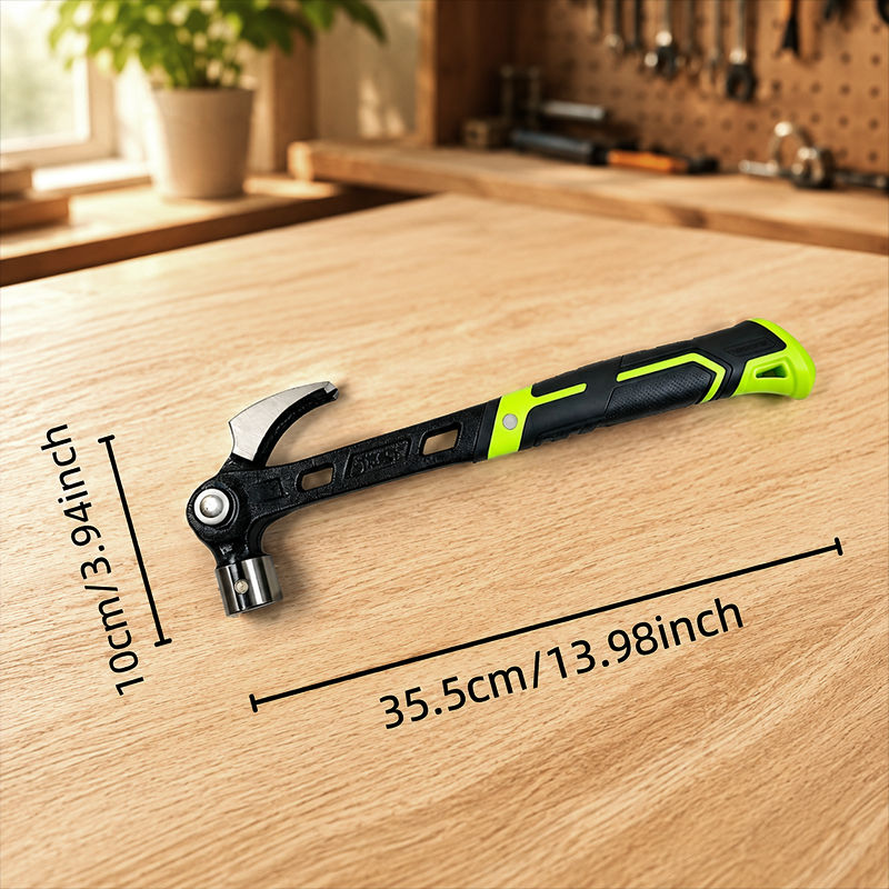 🔨🏗️ Durable, multi-purpose claw hammer – professional-grade and heat-treated – non-slip handle; ideal for framing, demolition, or DIY projects – durable and well-balanced 🛠️
