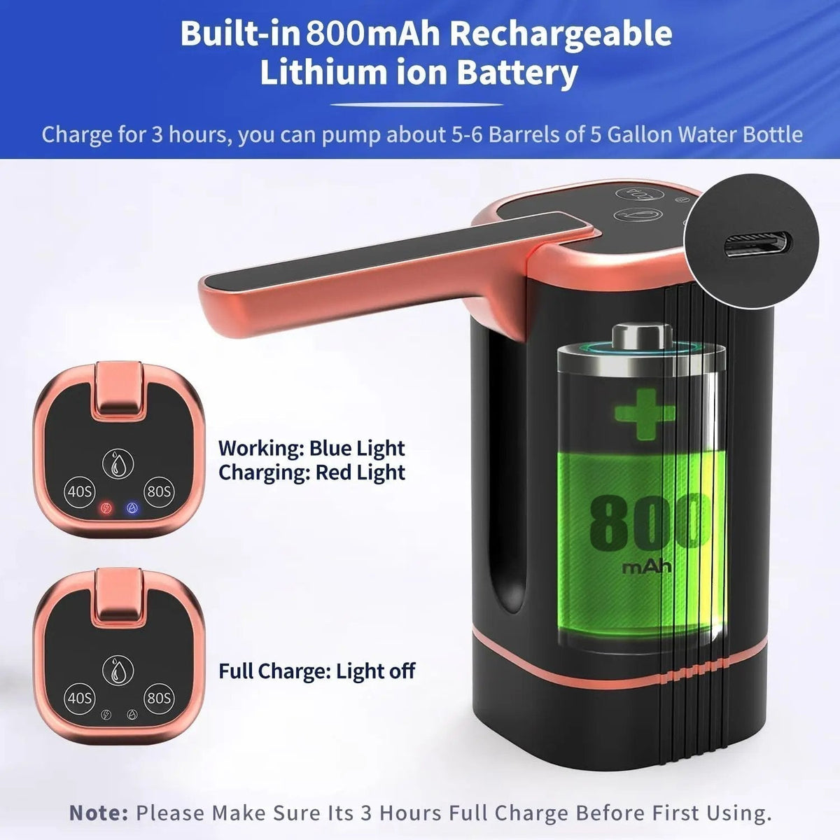 🚰 Foldable Electric Water Pump Dispenser –  Portable and universal
