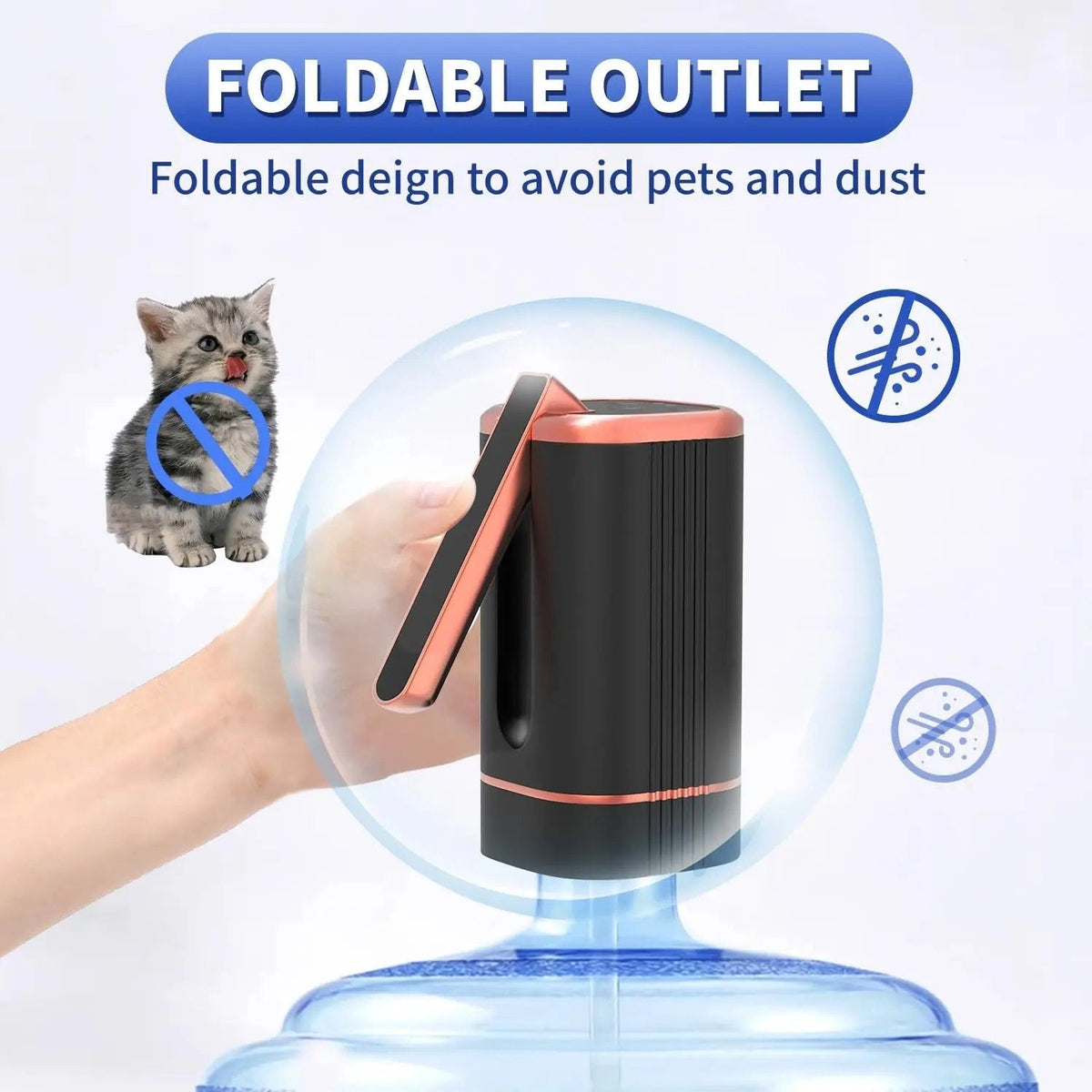 🚰 Foldable Electric Water Pump Dispenser –  Portable and universal