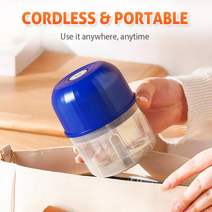 👶🥕🍎 LIMITED-TIME 60% OFF! Versatile Electric Mini Chopper – Grind, Mince, Puree – Stainless Steel Blades, Easy Clean – Great for Baby Food, Salsa, Dips, and Dressings 🧑‍🍳✨