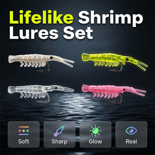 Bestselling item 50% off - 50 realistic shrimp lure kit (with hook)