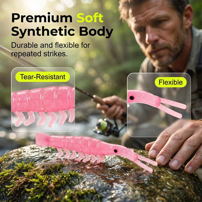 Bestselling item 50% off - 50 realistic shrimp lure kit (with hook)