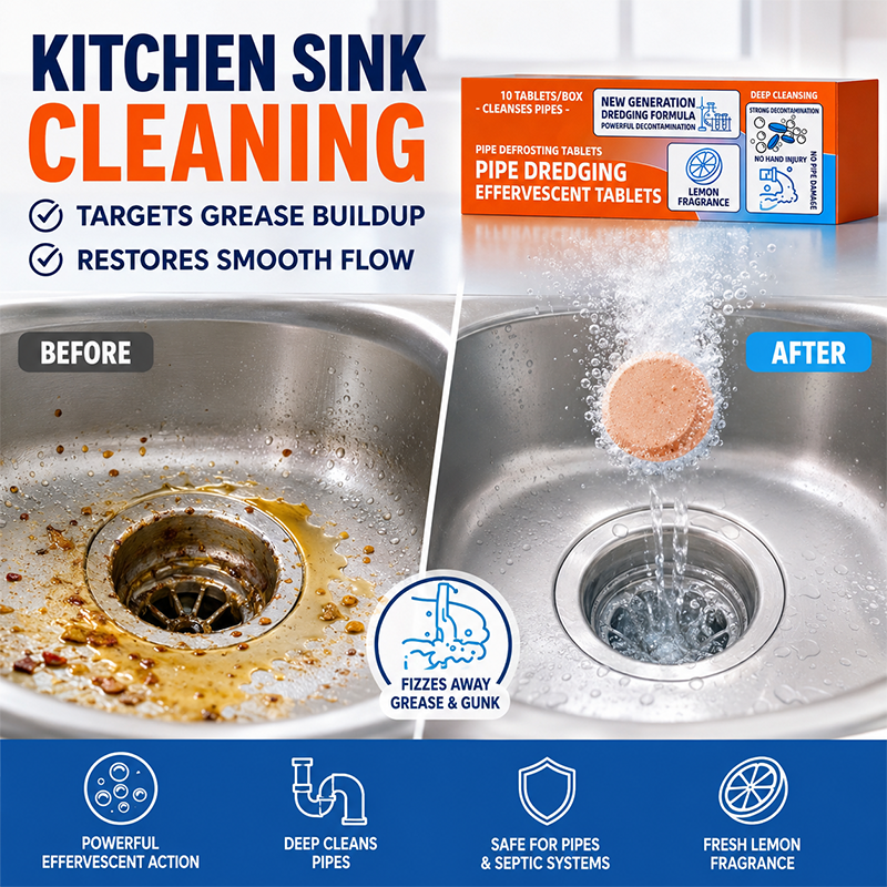 🔥Limited-time 50% off🚿 Fast-acting drain cleaner effervescent tablets—instantly remove stubborn blockages and odors.