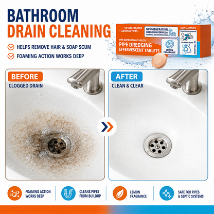 🔥Limited-time 50% off🚿 Fast-acting drain cleaner effervescent tablets—instantly remove stubborn blockages and odors.