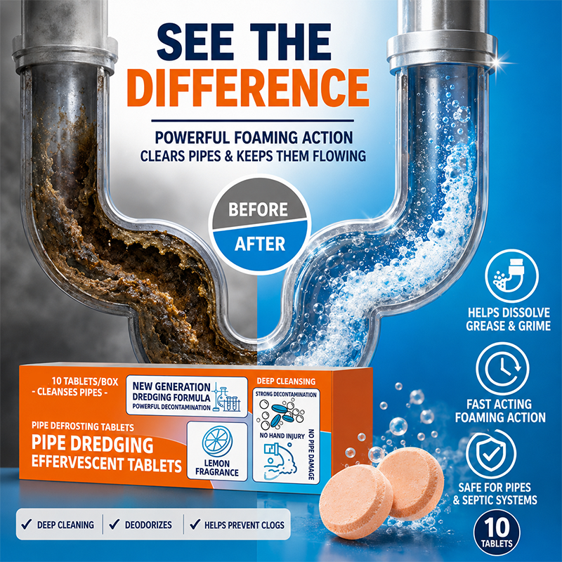 🔥Limited-time 50% off🚿 Fast-acting drain cleaner effervescent tablets—instantly remove stubborn blockages and odors.