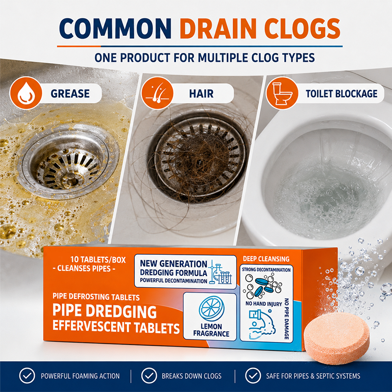 🔥Limited-time 50% off🚿 Fast-acting drain cleaner effervescent tablets—instantly remove stubborn blockages and odors.