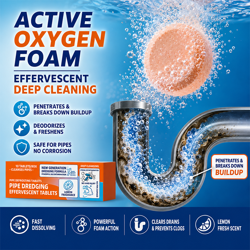 🔥Limited-time 50% off🚿 Fast-acting drain cleaner effervescent tablets—instantly remove stubborn blockages and odors.