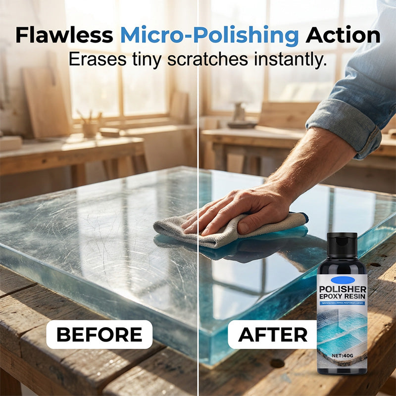 ✨ Professional Epoxy Resin Polish – High Gloss and Crystal Clear Finish