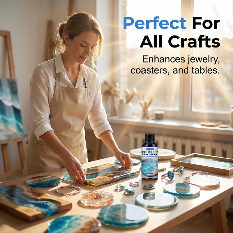 ✨ Professional Epoxy Resin Polish – High Gloss and Crystal Clear Finish