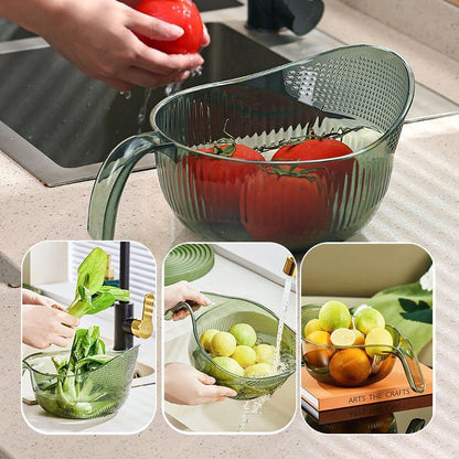 🍚 LIMITED-TIME 50% OFF! ✨Multipurpose Rice Washing Bowl Strainer with Handle