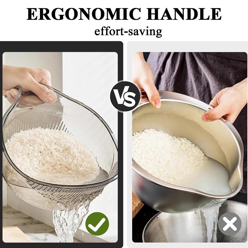 🍚 LIMITED-TIME 50% OFF! ✨Multipurpose Rice Washing Bowl Strainer with Handle
