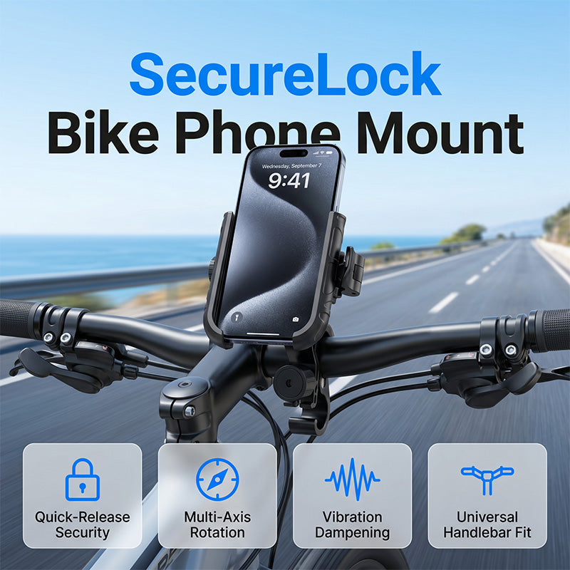 📱 50% OFF NOW! 🚲 Quick-Release Bike Phone Mount – Secure Lock & One-Hand Operation – Perfect for Navigation & Training 🔒