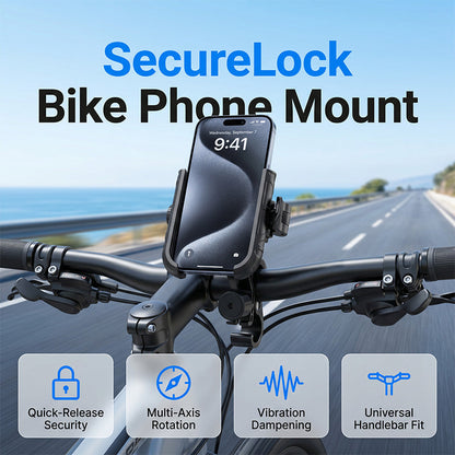 📱 50% OFF NOW! 🚲 Quick-Release Bike Phone Mount – Secure Lock & One-Hand Operation – Perfect for Navigation & Training 🔒